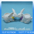 Cute rabbit designed ceramic candle holder